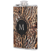 Wild Safari Dierprint met uw Monogram Heupfles (Links)