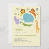 Wild safari kinderen kaart (Voorkant)