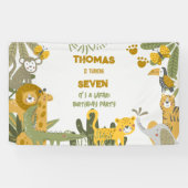 Wild safari kinderen spandoek (Horizontaal)