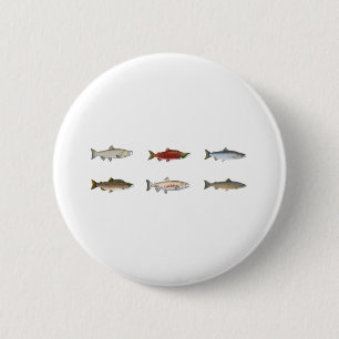 Wild Salmon Ronde Button 5,7 Cm