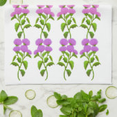 Wild Scottish Thistle Floral Kitchen Towel Theedoek (Gevouwen)