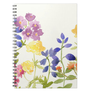 Wild Scottish Waterverf Flowers Spiral Notebook Notitieboek