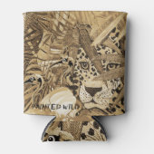 Wild Sepia Leopard Can Cooler (Voorkant)