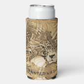 Wild Sepia Leopard Can Cooler (Seltzer Achterkant)