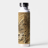Wild Sepia Leopard  Water Bottle Waterfles (Links)