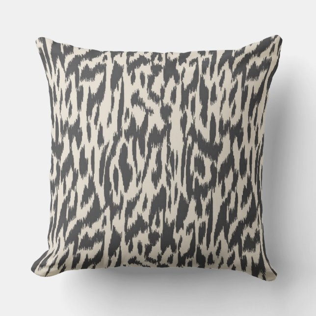 Wild Side-Black & Cream Kussen (Voorkant)