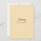 Wild sinaasappel geel groen lente bloemenbruiloft kaart (Achterkant)