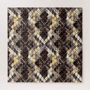 Wild Skin Waterverf Naadloos Patroon Legpuzzel
