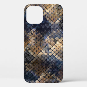 Wild Snakeskin Waterverf Naadloos ontwerp iPhone 12 Hoesje
