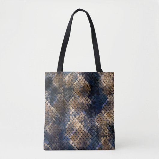 Wild Snakeskin Waterverf Naadloos ontwerp Draagtas (Voorkant)