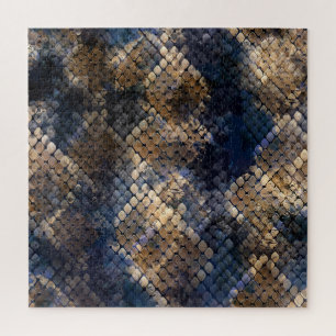 Wild Snakeskin Waterverf Naadloos ontwerp Legpuzzel