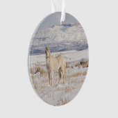 Wild Snow Stallion Ornament (voorkant)