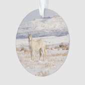 Wild Snow Stallion Ornament (voorkant)