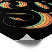 WILD SOUL 70's typografische retro design Poster (Hoek)