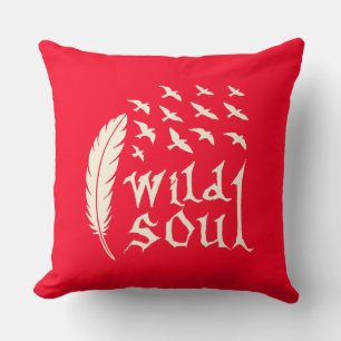 Wild Soul Feather Bird Natuur Design Kussen