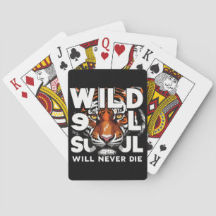 Wild Soul - Fierce Tiger Eyes Motivatie kunst Pokerkaarten