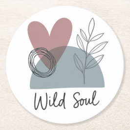 Wild Soul Ronde Kartonnen Onderzetter