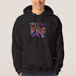 Wild Souls Rainbow Waterverf Bengal Tiger Soulmat Hoodie