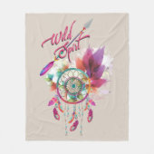 Wild Spirit & Dream Catcher Fleece Deken (Voorkant)