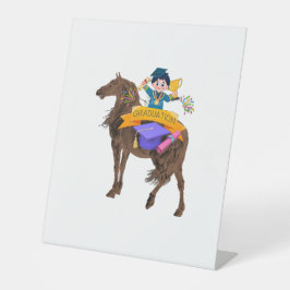 Wild Spirit Graduation – Proud Graduate Celebratio Reclamebord Met Voetstuk