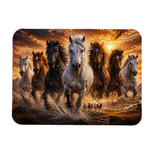 Wild Spirit Stampede – Majestueuze Rennende Paarde Magneet
