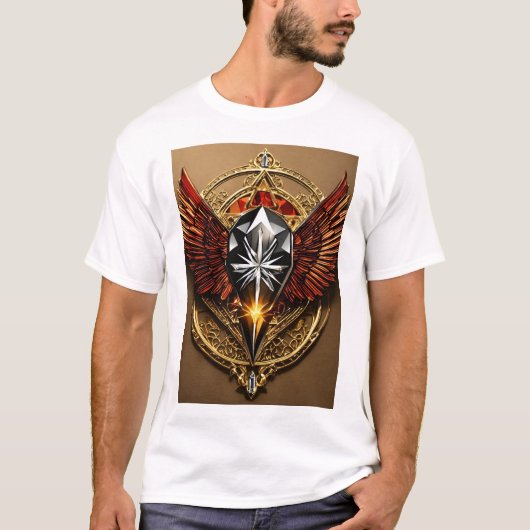 "Wild Spirit Unleashed: Crystal Eagle Icon T-shirt (Voorkant)