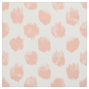 WILD STIPPEN Peach Waterverf Polka Dot Stof