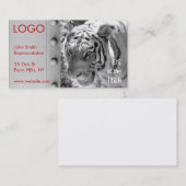 Wild Striped Tiger Black and White Visitekaartje (Voorkant / Achterkant)