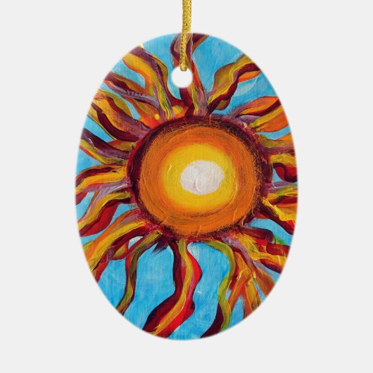 Wild Sun Keramisch Ornament (Voorkant)