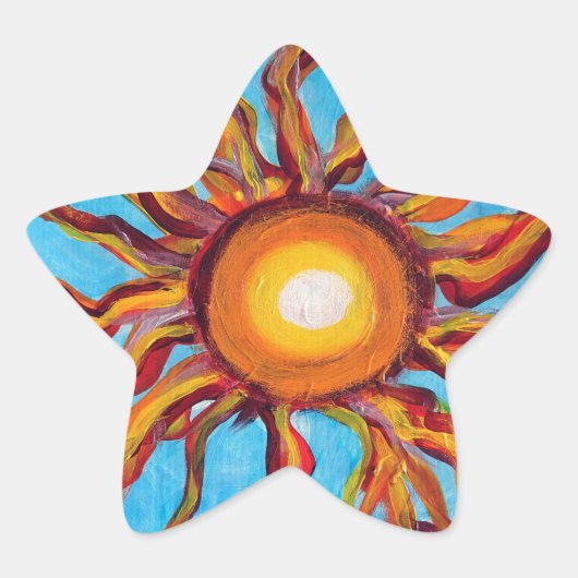 Wild Sun Ster Sticker (Voorkant)