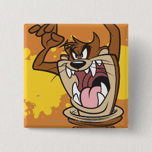 Wild TAZ™ Vierkante Button 5,1 Cm