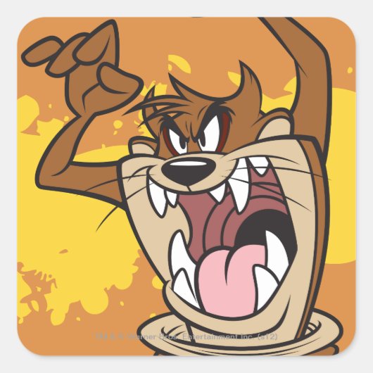Wild TAZ™ Vierkante Sticker (Voorkant)