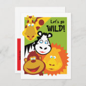 Wild Thing - Carte - Invitation d'anniversaire (Devant / Derrière)