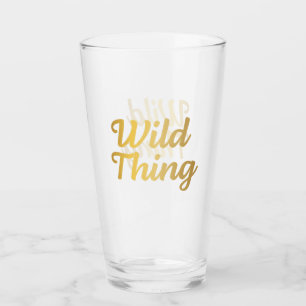Wild Thing Goud Typografie Pint Glas
