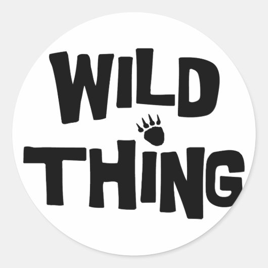 Wild Thing Ronde Sticker (Voorkant)