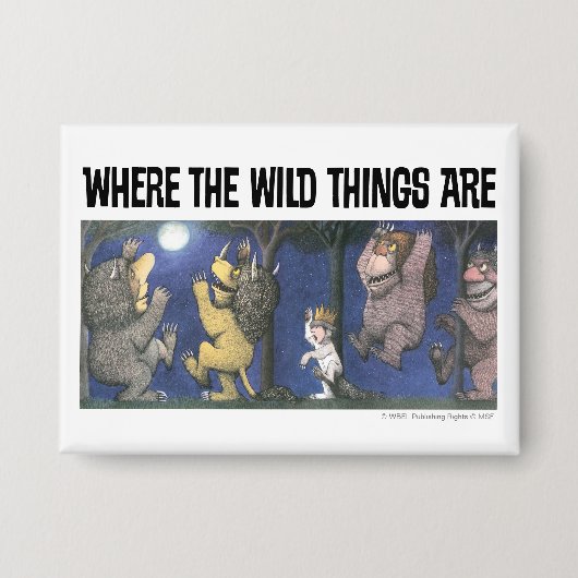 Wild Things and Max Dancing in Moonlight Button (Voorkant)