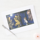 Wild Things and Max Dancing in Moonlight Rechthoekige Sticker (Envelop)
