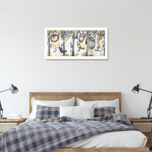 Wild Things and Max Swinging From Trees Canvas Afdruk (Insitu (Slaapkamer))
