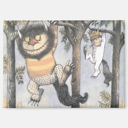 Wild Things and Max Swinging From Trees Magneet (Voorkant)