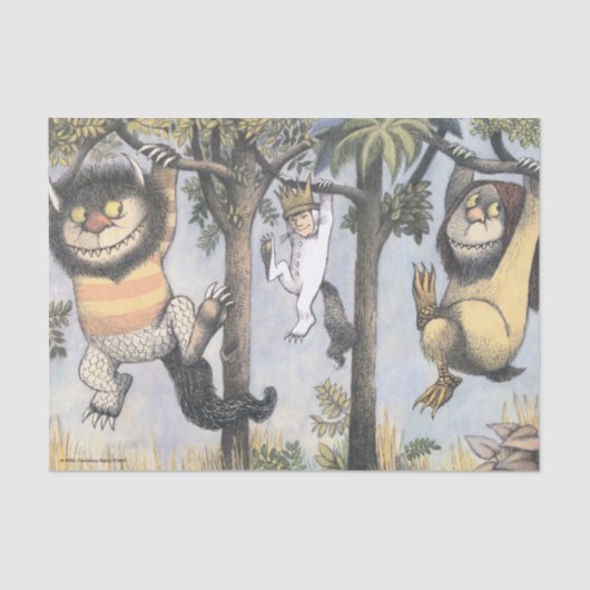 Wild Things and Max Swinging From Trees Tissuepapier (Voorkant)