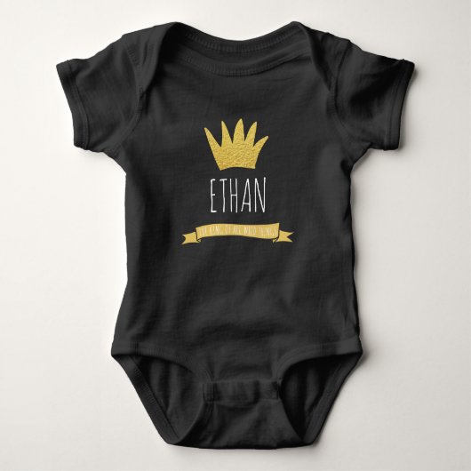 Wild Things Gold Crown Verjaardag Baby Creeper Romper (Voorkant)