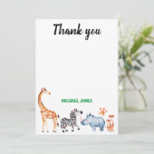 Wild Things Safarai Animal Anniversaire Merci (Debout devant)