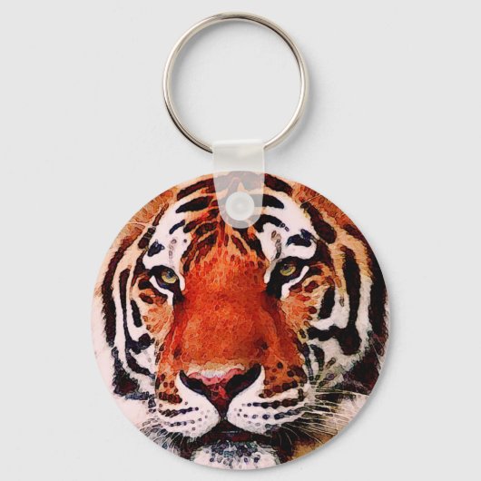 Wild Tiger Artwork Sleutelhanger (Voorkant)
