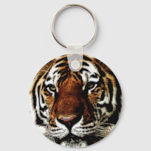 Wild Tiger Artwork Sleutelhanger