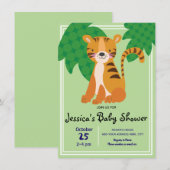 Wild Tiger Baby shower Kaart (Voorkant / Achterkant)