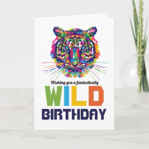 Wild Tiger, Birthday Wenskaart