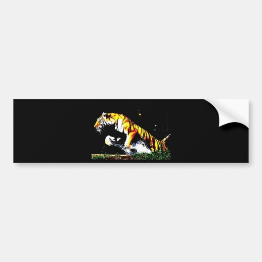 Wild Tiger Bumpersticker (Voorkant)