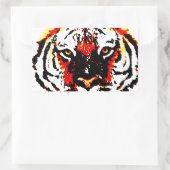 Wild Tiger Eyes Rechthoekige Sticker (Tas)