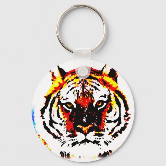 Wild Tiger Eyes Sleutelhanger (Voorkant)