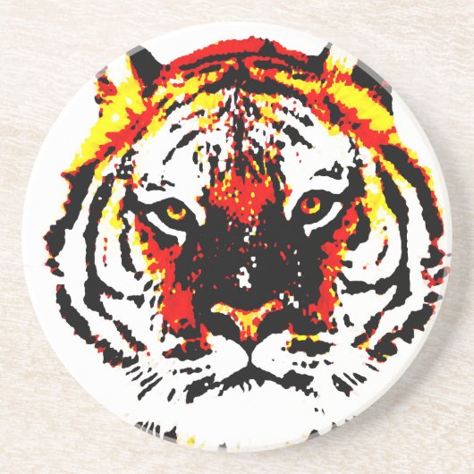 Wild Tiger Eyes Zandsteen Onderzetter (Voorkant)